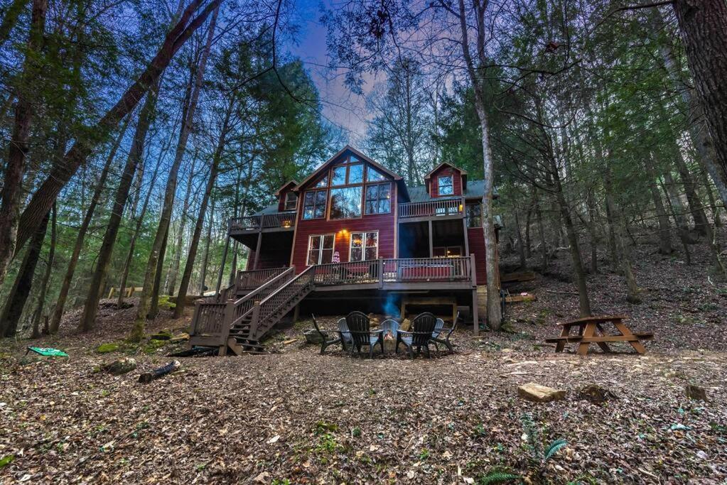 Private Creekside Cabin+Hot Tub,Pool Table, & Pets Ellijay Exterior foto